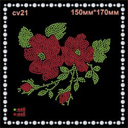 Квітка зі страз (2 шт/л). Квітка зі страз (2 шт/л).