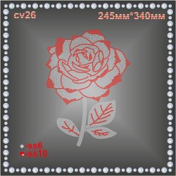 Аплікація зі страз "Троянда" (1шт/л). Аплікація зі страз "Троянда" (1шт/л).