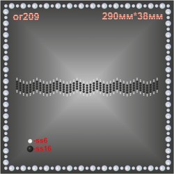 Орнамент із страз (3 шт/л).