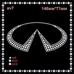 Логотип зі страз "Infiniti" (4шт/л).