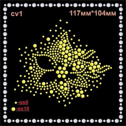 Цветок из страз (4шт/л).