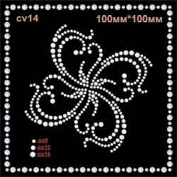 Квітка зі страз (4шт/л). Квітка зі страз (4шт/л).