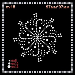 Цветок из страз (6 шт/л).