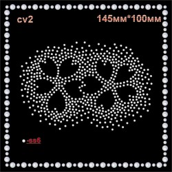 Цветок из страз (4шт/л).