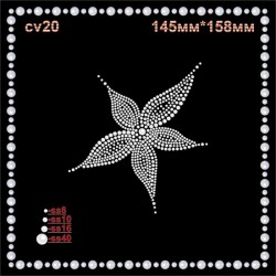 Квітка зі страз (2 шт/л). Квітка зі страз (2 шт/л).