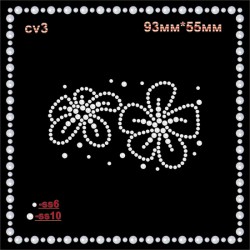 Цветок из страз (6шт/л).