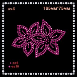 Цветок из страз (6шт/л).