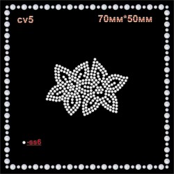 Цветок из страз (8шт/л).