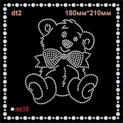 Аплікація зі страз "Ведмедик" (1шт/л).