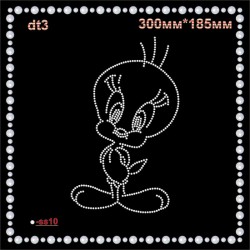 Аплікація зі страз "Каченя" (1шт/л).