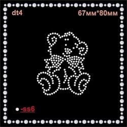 Аплікація зі страз &laquo;Ведмедик&raquo; (9шт/л).