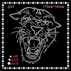 Аплікація зі страз "Пума"(2шт/л).