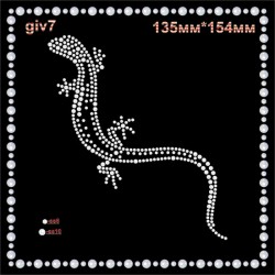 Аплікація зі страз &laquo;Ящірка&raquo; (2шт/л).