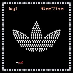 Логотип зі страз "Adidas" (12шт/л). Логотип зі страз "Adidas" (12шт/л).