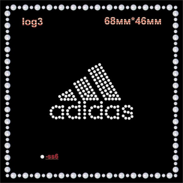 Логотип зі страз "Adidas" (12шт/л).