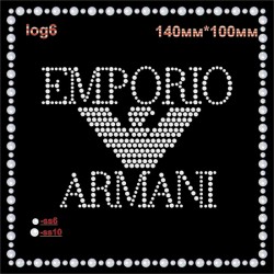 Аплікація зі страз "Emporio Armani" (4шт/л). Аплікація зі страз "Emporio Armani" (4шт/л).