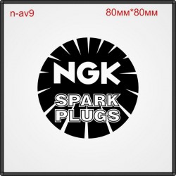 Термонаклейка "NGK Spark Plug" (30шт/л). Термонаклейка "NGK Spark Plug" (30шт/л).