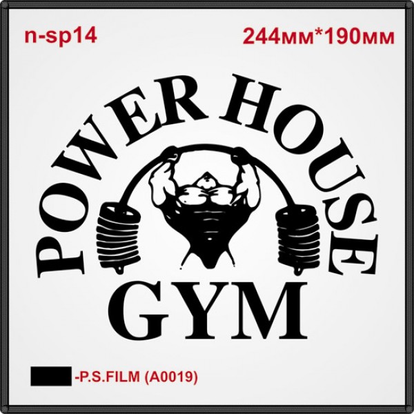 Термонаклейка "Power House" (2шт/л).