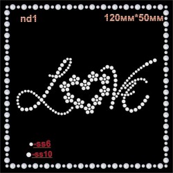 Напис зі страз "Love" (6шт/л). Напис зі страз "Love" (6шт/л).