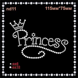 Напис зі страз «Princess» (6шт/л). Напис зі страз «Princess» (6шт/л).