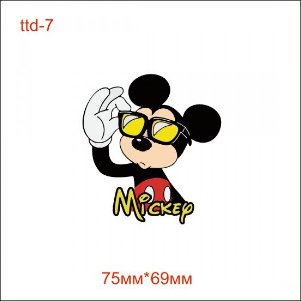 Термотрансфер ДТФ (DTF) "Mickey in glasses"