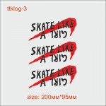 Термотрансфер ДТФ (DTF) "SKATE LIKE A GIRL"