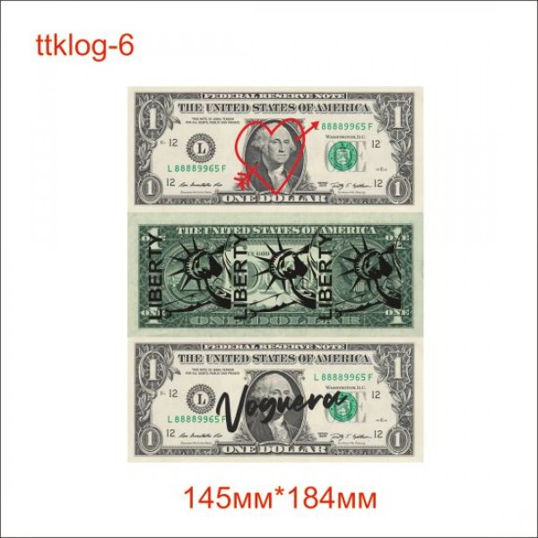 Термотрансфер ДТФ (DTF) "One dollar"